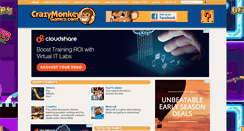 Desktop Screenshot of crazymonkeygames.com